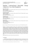 Machine Learning-based Renewable Energy Adaptation: Case study Bangladesh