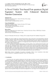 A Novel Verkle Tree-based Post-quantum Digital Signature System with Enhanced Random Number Generation