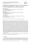 Identifying Influential Nodes in the Spread of Criminal Information in Social Networks