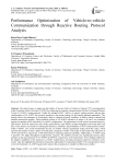 Performance Optimization of Vehicle-to-vehicle Communication through Reactive Routing Protocol Analysis