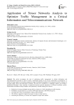 Application of Tensor Networks Analysis to Optimize Traffic Management in a Critical Information and Telecommunications Network