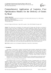 Comprehensive Application of Logistics Cost Optimization Models for the Delivery of Goods by Road