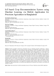 IoT-based Crop Recommendation System using Machine Learning via Mobile Application for Precision Agriculture in Bangladesh