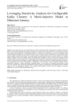 Leveraging Sensitivity Analysis for Configurable Kafka Clusters: A Multi-objective Model to Minimize Latency