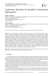 Exploratory Heuristics for Scalable Combinatorial Optimization