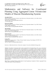 Mathematics and Software for Coordinated Planning Using Aggregated Linear Volume-time Models of Discrete Manufacturing Systems