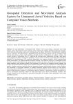Geospatial Detection and Movement Analysis System for Unmanned Aerial Vehicles Based on Computer Vision Methods
