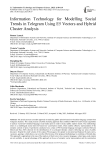 Information Technology for Modelling Social Trends in Telegram Using E5 Vectors and Hybrid Cluster Analysis