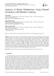 Analysis of Binary Modulations Using Channel Estimation with Machine Learning