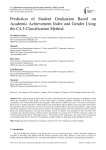 Prediction of Student Graduation Based on Academic Achievement Index and Gender Using the C4.5 Classification Method