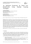 An Intelligent Framework for Fraud User Identification Using Machine Learning Techniques