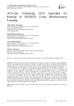 ACO-QL: Enhancing ACO Algorithm for Routing in MANETs Using Reinforcement Learning