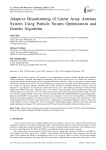 Adaptive Beamforming of Linear Array Antenna System Using Particle Swarm Optimization and Genetic Algorithm
