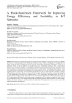 A Blockchain-based Framework for Improving Energy Efficiency and Scalability in IoT Networks