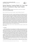 Hybrid Machine Learning Model for Cacao Pod Disease Classification Using Visual Features