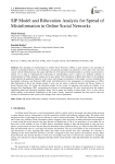 SIP Model and Bifurcation Analysis for Spread of Misinformation in Online Social Networks