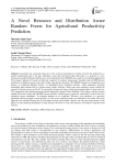 A Novel Resource and Distribution Aware Random Forest for Agricultural Productivity Prediction