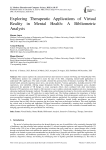 Exploring Therapeutic Applications of Virtual Reality in Mental Health: A Bibliometric Analysis