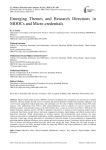Emerging Themes and Research Directions in MOOCs and Micro-credentials