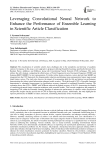 Leveraging Convolutional Neural Network to Enhance the Performance of Ensemble Learning in Scientific Article Classification