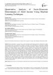 Quantitative Analysis of Socio-Economic Determinants of Adult Income Using Machine Learning Techniques