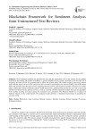 Blockchain Framework for Sentiment Analysis from Unstructured Text Reviews