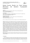 Hybrid Security Models for Cloud Systems: Blockchain and Quantum Cryptographic Integration