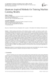 Quantum–inspired Methods for Training Machine Learning Models