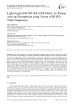 Lightweight 3DCNN-BiLSTM Model for Human Activity Recognition using Fusion of RGBD Video Sequences
