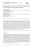 An Innovative System for Daily Thunderstorm Event Prediction using Deep Learning