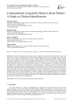 Computational Linguistics Meets Libyan Dialect: A Study on Dialect Identification