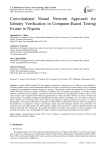 Convolutional Neural Network Approach for Identity Verification in Computer-Based Testing Exams in Nigeria