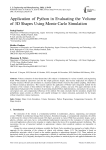 Application of Python in Evaluating the Volume of 3D Shapes Using Monte Carlo Simulation