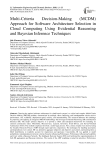 Multi-Criteria Decision-Making (MCDM) Approach for Software Architecture Selection in Cloud Computing Using Evidential Reasoning and Bayesian Inference Techniques