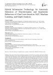 Hybrid Information Technology for Automatic Detection of Disinformation and Inauthentic Behaviour of Chat Users based on NLP, Machine Learning, and Graph Analysis