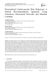 Personalized Cardiovascular Risk Reduction: A Hybrid Recommendation Approach Using Generative Adversarial Networks and Machine Learning