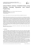 Cluster Pattern Analysis of Students Stress using Machine Learning Algorithms with Feature Engineering