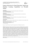 Feature Selection for Fraud Detection: Improving Machine Learning Capabilities on Portable Wallet