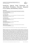 Identifying Optimal Wind Penetration for Agricultural Distribution Networks: Integrated Power Quality and Reliability Analysis