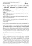 Novel Approach to Create and Detect Invisible Cloak using Monocular Camera or Web Cam