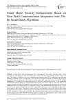 Smart Home Security Enhancement Based on Near Field Communication Integration with 256-bit Secure Hash Algorithm