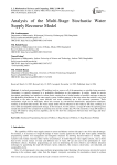 Analysis of the Multi-Stage Stochastic Water Supply Recourse Model