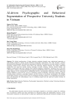 AI-driven Psychographic and Behavioral Segmentation of Prospective University Students in Vietnam