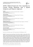 SOWA Method Framework: New Algorithm for Criteria Weight Balancing with a Hybrid Subjective and Objective Approach