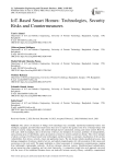 IoT-Based Smart Homes: Technologies, Security Risks and Countermeasures