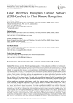Color Difference Histogram Capsule Network (CDH-CapsNet) for Plant Disease Recognition
