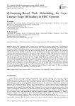 Q-Learning-Based Task Scheduling for Low-Latency Edge Offloading in MEC Systems