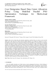 Cost Denigration Based Data Center Allocation Policy Using Modified Parallel PSO Optimization Technique for Multi-cloud Framework