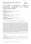 An Example of Developing a High-level Requirements Specification for AI-based Software using ChatGPT