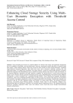 Enhancing Cloud Storage Security Using Multi-User Biometric Encryption with Threshold Access Control